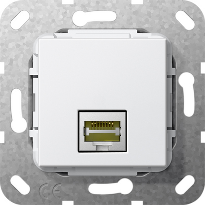 Gira S-55 Бел глянц Разъем MJ RJ45 Cat 6A 10 GB
