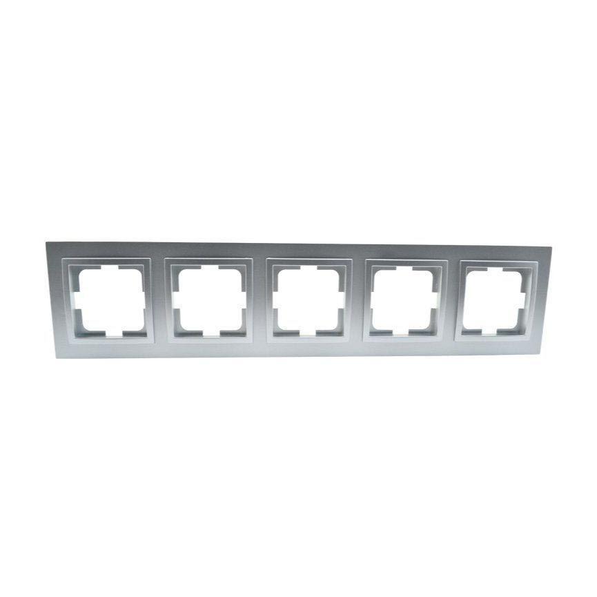 Рамка на 5 постов Mono Electric Despina серебро 102-210000-164