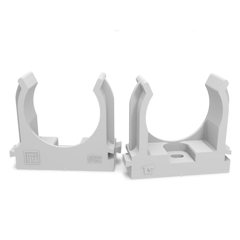 Держатель для монтажного пистолета (клипса) d32мм в п/э сер. Промрукав PR13.0122