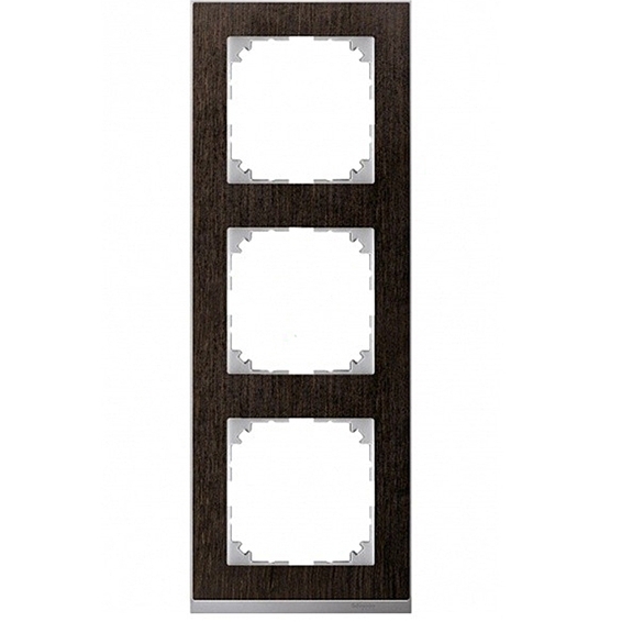 Рамка 3 поста Schneider Electric MERTEN M-PURE DECOR, венге, MTN4030-3671