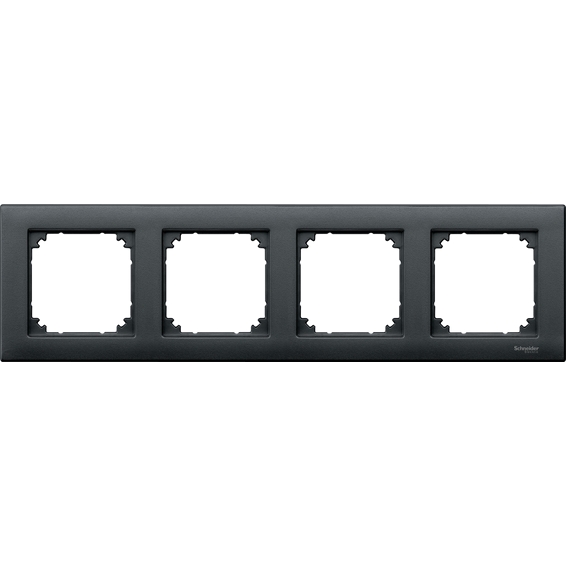Рамка 4 поста Schneider Electric MERTEN M-PLAN, антрацит, MTN486414