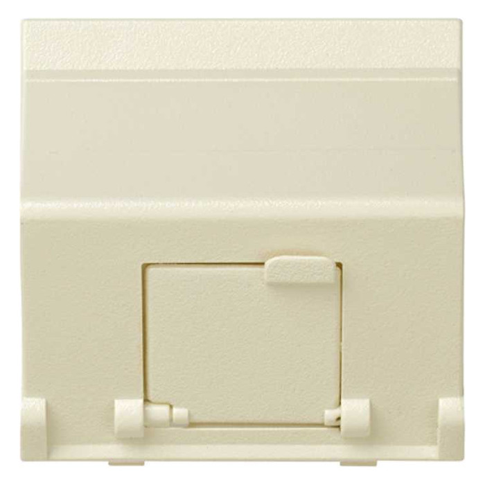 Адаптер на RJ45 Simon SIMON 27, скрытый монтаж, со шторками, слоновая кость, 27081-32