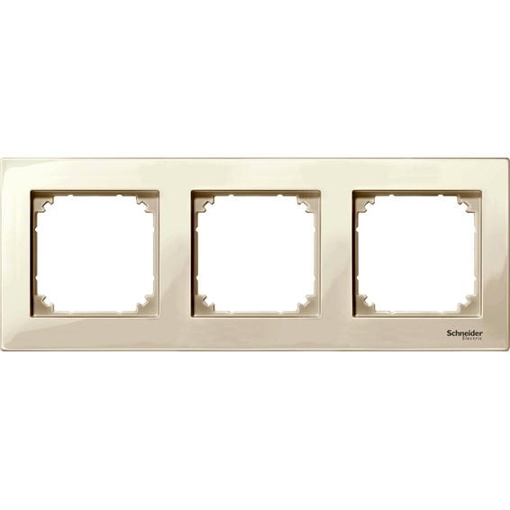 Рамка 3 поста Schneider Electric MERTEN M-PLAN, бежевый блестящий, MTN515344