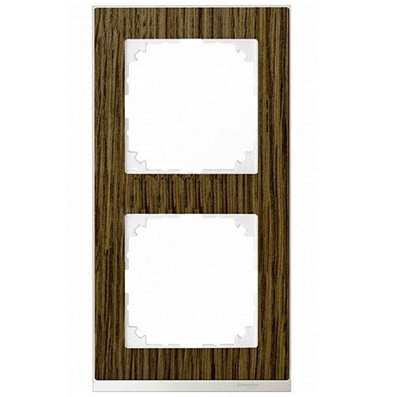 Рамка 2 поста Schneider Electric MERTEN M-PURE DECOR, дуб, MTN4020-3674