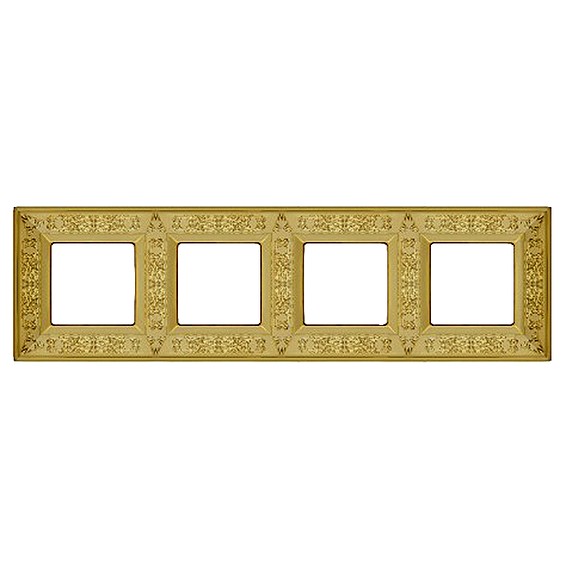Рамка 4 поста FEDE GRANADA, bright gold, FD01414OB