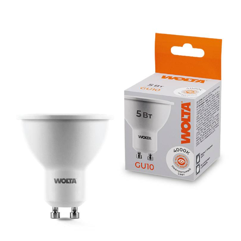 Светодиодная лампа WOLTA 25SPAR16-230-5GU10 5Вт 4000K GU10