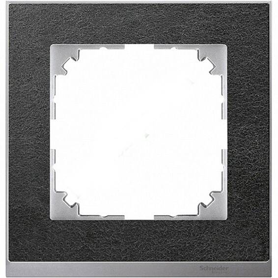 Рамка 1 пост Schneider Electric MERTEN M-PURE DECOR, сланец, MTN4010-3669