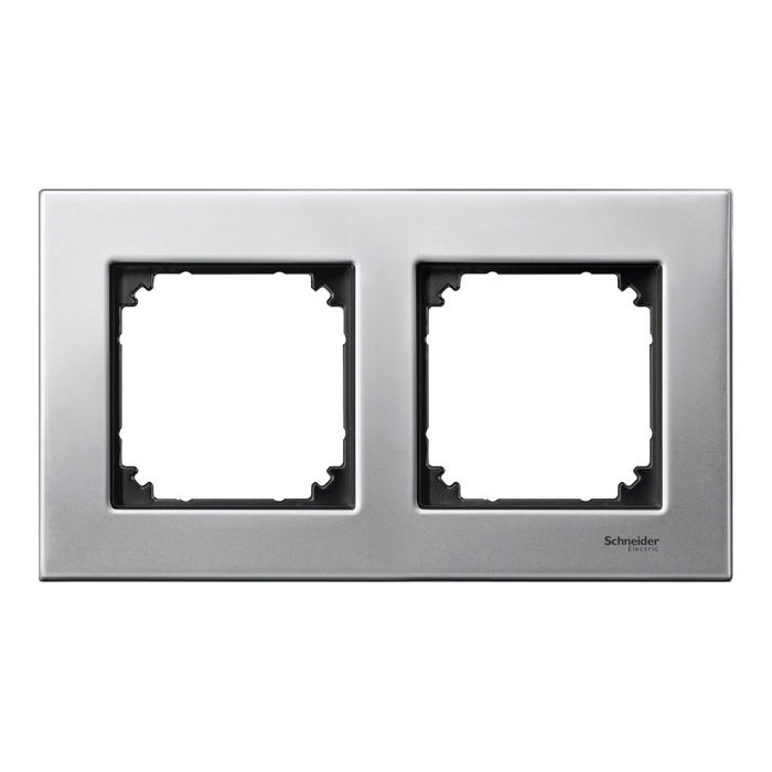 Рамка 2 поста Schneider Electric MERTEN M-ELEGANCE, платиновое серебро, MTN403260