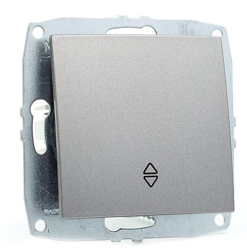 Выключатель одноклавишный перекресный механизм Mono Electric Despina/ Larissa антрацит 500-002425-112