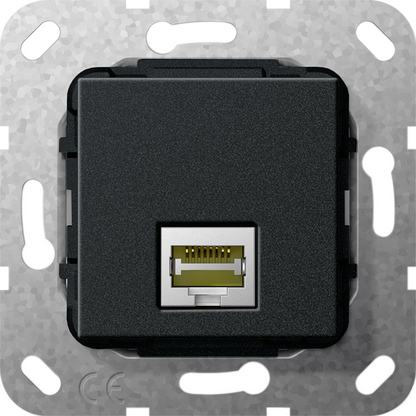 Gira S-55 Крем глянц Разъем MJ RJ45 Cat 6A 10 GB