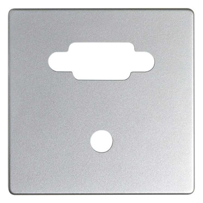 Накладка на розетку VGA+mini-jack Simon SIMON 82, скрытый монтаж, алюминий, 8200091-033