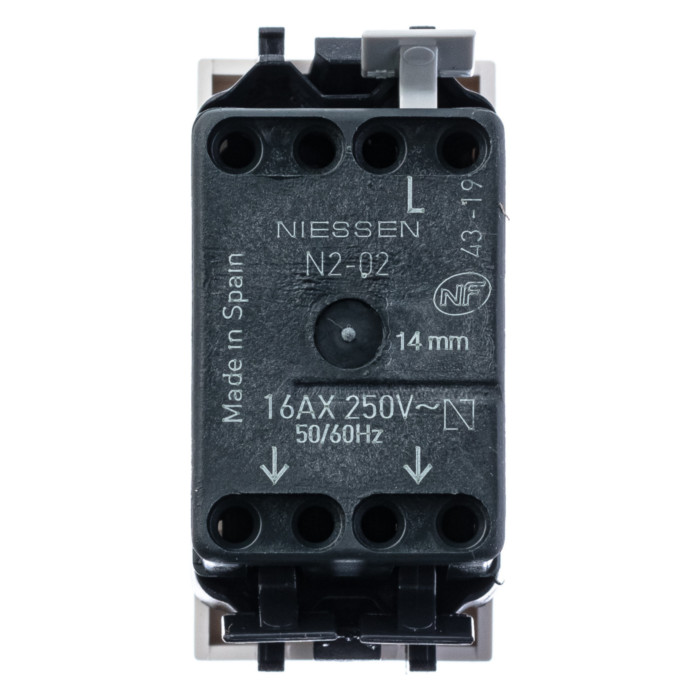 Выключатель одноклавишный ABB ZENIT, альпийский белый, 2CLA210200N1101