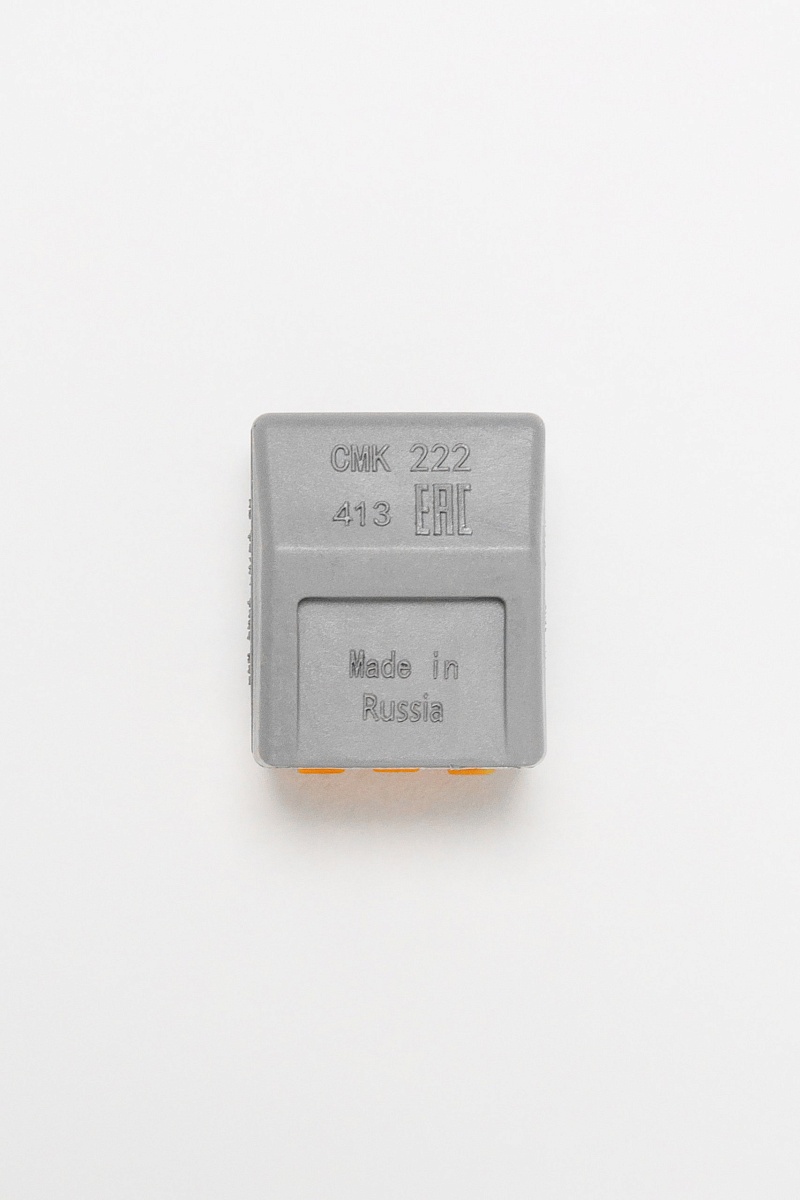 Клемма строительно-монтажная СМК 222-413 с рычагом 3 отверстий 0,08-2,5мм2 DYNEL DY-03-01-002